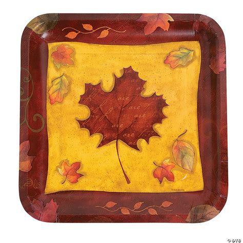 Autumn Reverie Paper Dinner Plates 8 Ct Discontinued