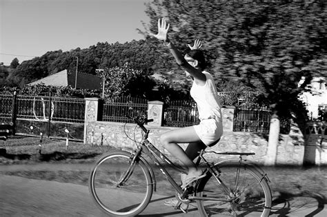 Girl Riding A Bike B Country Roads Public Domain Photos Free