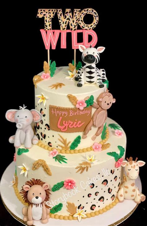 34 Two Wild Birthday Cake Ideas Leopard And Pink Cake Topper
