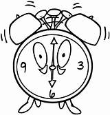 Coloring Printable Clock Cartoonized Alarm Clip Wecoloringpage sketch template