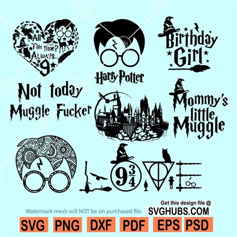 Harry Potter Svg Bundle Hp Bundle Svg Harry Potter Svg Files For Cricut