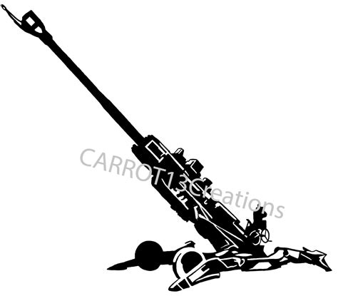 Field Artillery M777 Howitzer Svgpng Files For Vinyl Decal Cricut