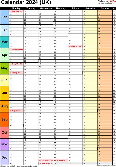 Calendar 2024 Uk Free Printable Pdf Templates C42