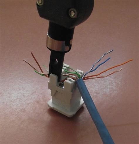 Here is an example of how most 4 wire phone systems are connected to a standard surface mount phone jack. Terminating Cat5e Cable on a Jack (Wall Mount or Patch Panel)