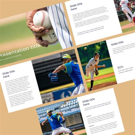 Free Baseball Powerpoint Template Light Style Masterbundles