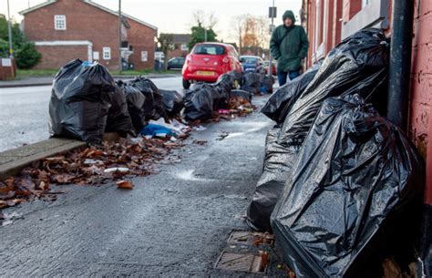 Rubbish Piles Up On Birmingham Streets As Binmen Work To Rule In