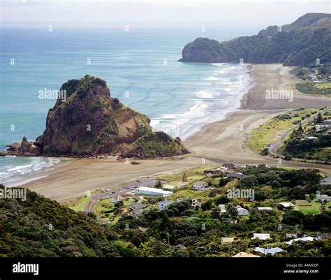 Piha Beach On New Zealands North Island West Of Auckland Photographed