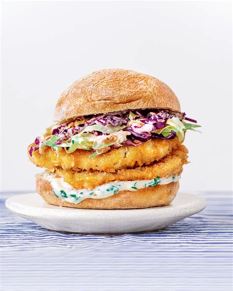 Clodagh Mckenna S Crumbed Fish Burgers With Cabbage Slaw Delicious