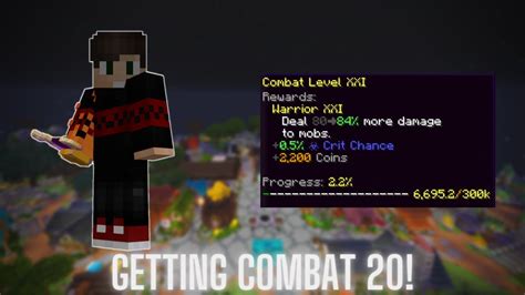 Getting Combat Level 20 On Hypixel Skyblock Youtube