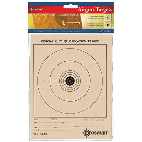 Crosman Official 25 Qualification Targets Hero Outdoors