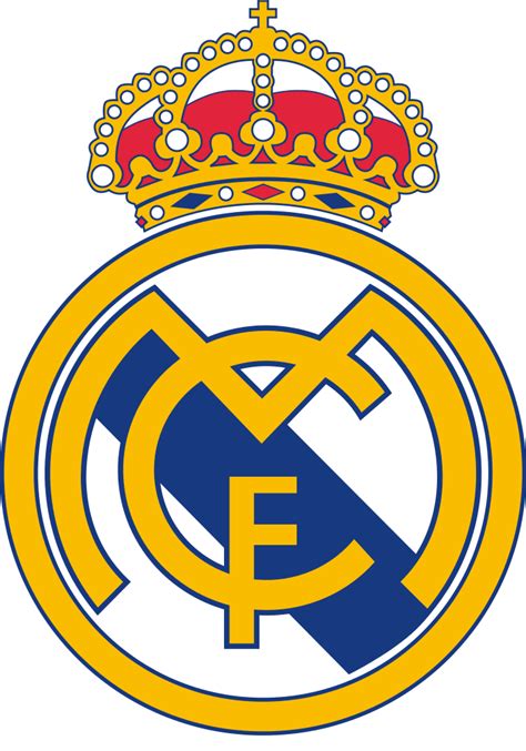 The blue m, c, and f letters were written on a white background. Vaizdas:Logo Real Madrid.svg - Vikipedija