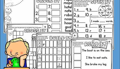 long o worksheets 2nd grade