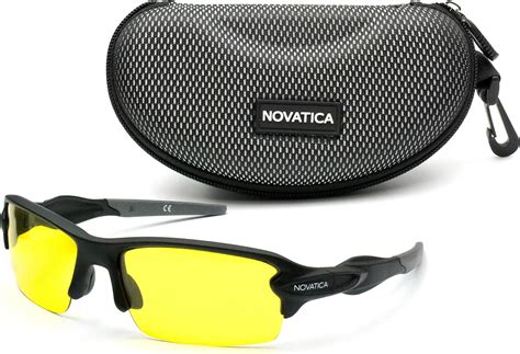 novatica shooting glasses for men women anti glare yellow semi polarized tac