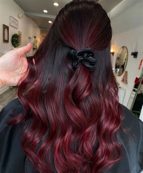 Dark Cherry Red Hair