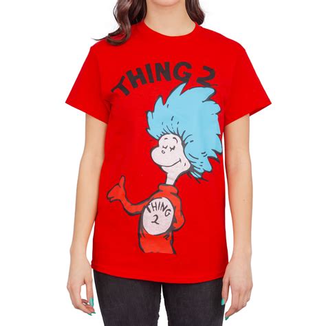 Dr Seuss Thing 1 Or Thing 2 Adult Red Adult T Shirt