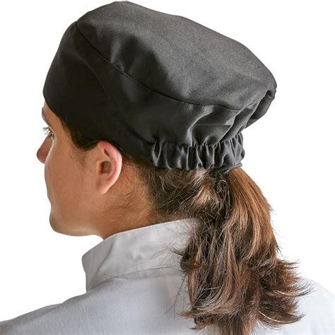 Choice Black Cloth Top Chef Skull Cap Pill Box Hat Large Size