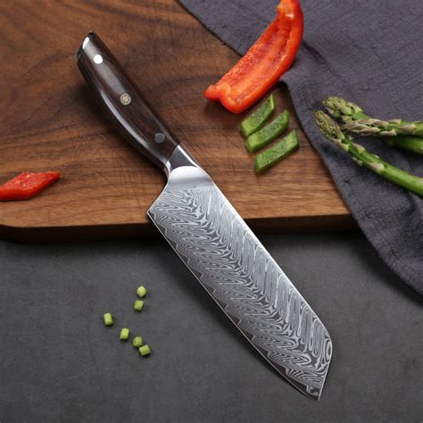 oem santoku knife 7 inch japanese chef knife high carbon stainless steel full tang handle