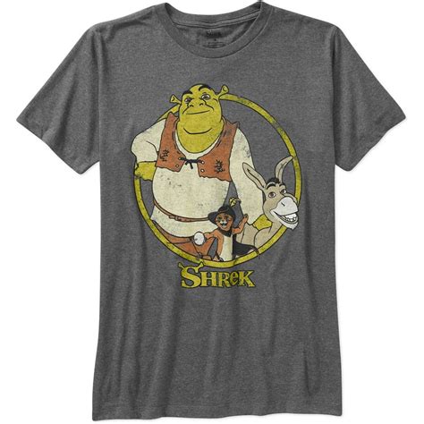 Shrek Dreamworks Shrek Mens Short Sleeve Graphic Tee