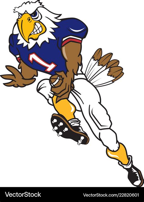 Eagle Sports Football Logo Mascot Royalty Free Vector Image