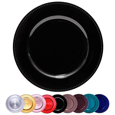 Metallic Bead Acrylic Charger Plates 13″ Party Depot