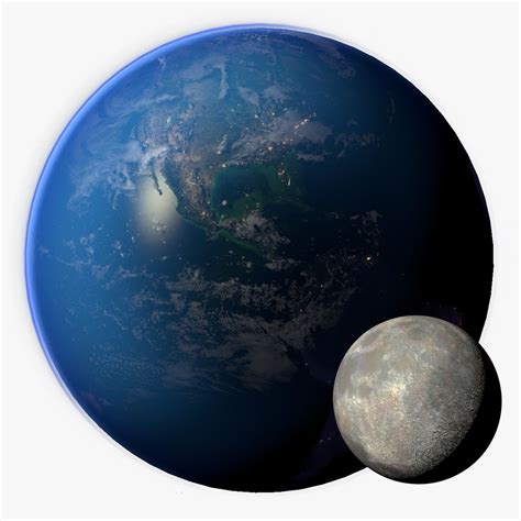 3d Earth And Moon Photorealistic 16k Model 3d Model 59 C4d Free3d