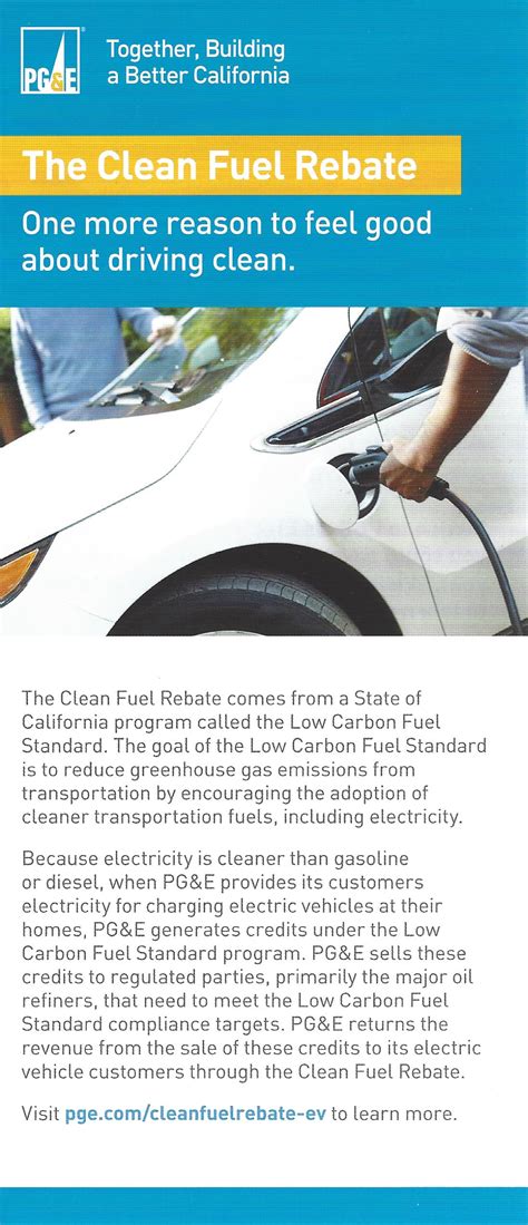 Clean Fuel Rebate For Fueling Electric Vehicles