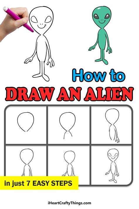 Alien Drawing How To Draw An Alien Step By Step