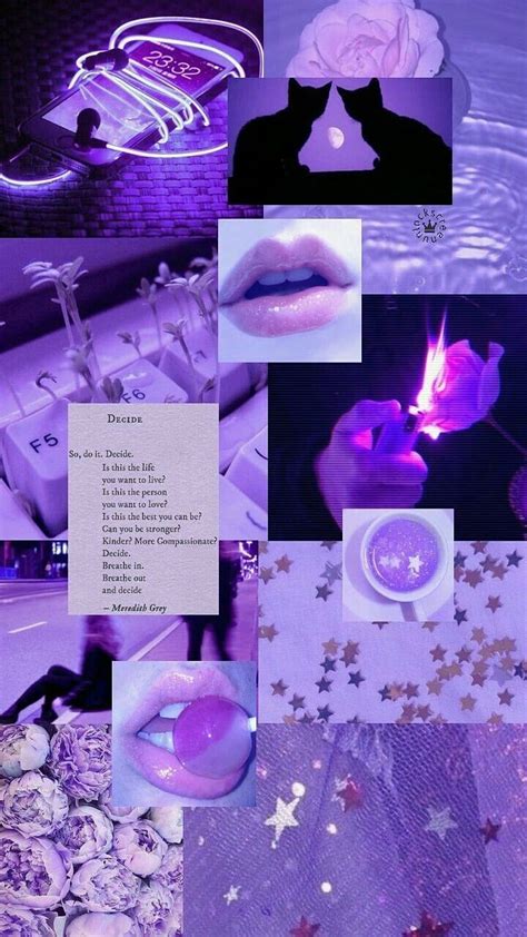 Purple Aesthetic Collage Lilac Collage Hd Phone Wallpaper Peakpx