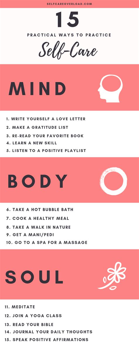 15 Best Practical Self Care Tips Self Care Overload Motivational