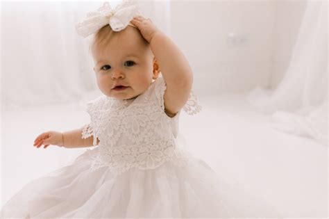 Vestido De Bautizo Vestido Blanco De Bebé Recién Nacido Etsy España