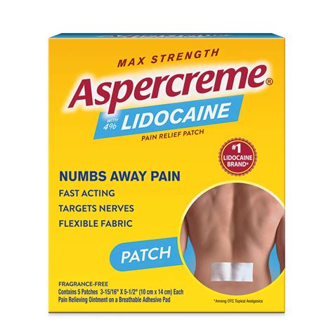 Aspercreme Lidocaine Pain Relief Patch Shop Muscle And Joint Pain At H E B