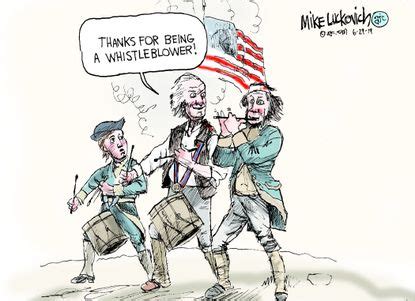 Political Cartoon U S Whistleblower Revolutionary War Trump Ukraine