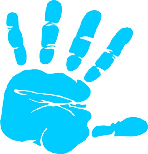 Download Handprint Clipart Blue Hand Print Clip Art Kid Handprint