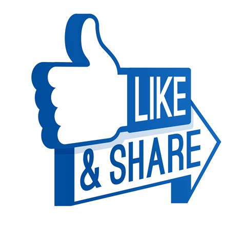 Facebook Logo Like Share Png Transparent Background Free Download
