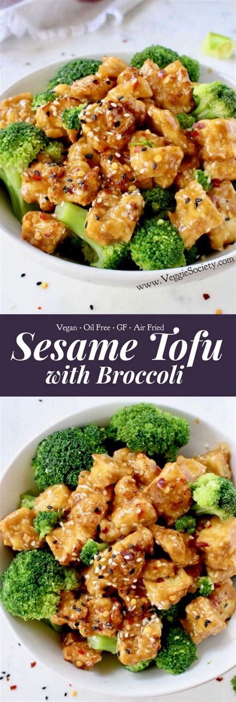 Sesame Tofu With Broccoli Recipe Veggie Society Recipe Broccoli