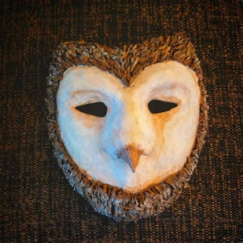 I Love Barn Owls And Just Had To Make One As A Mask Paper Mache Mask