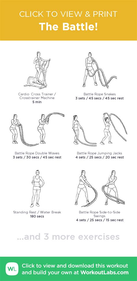 The Battle Click To View And Print This Illustrated Exercise Plan