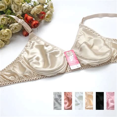 2019 pure silk bra double faced silk wire ultrathin 100 mulberry silk solid bras 75 80 85 90