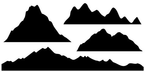 Mountain Silhouette Vector Art Icons And Graphics For Free Download