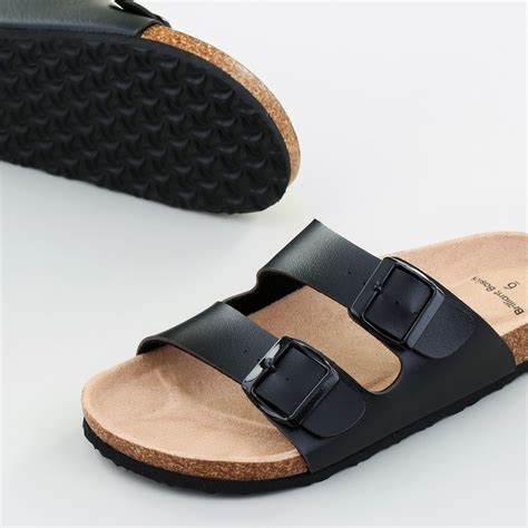 Brilliant Basics Womens Buckle Slide Sandals Black Big W