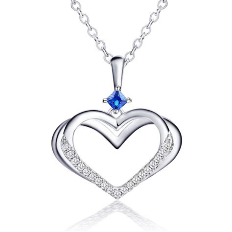 Find great deals on ebay for sterling silver pentacle necklaces. 925 Sterling Silver Heart Necklaces aquamarine heart ...