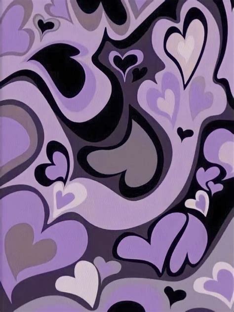 Purple Heart Wallpaper In Hippie Wallpaper Phone Wallpaper Patterns Iphone Wallpaper