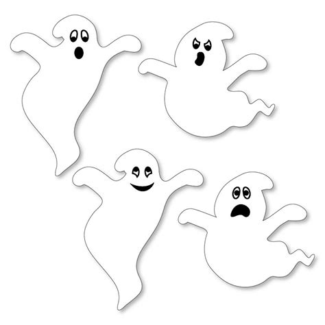 Spooky Ghost Diy Shaped Halloween Party Paper Cut Outs 24 Ct