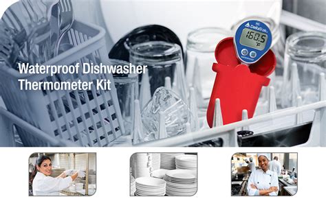 Deltatrak 12214 Waterproof Dishwasher Thermometer Kit W