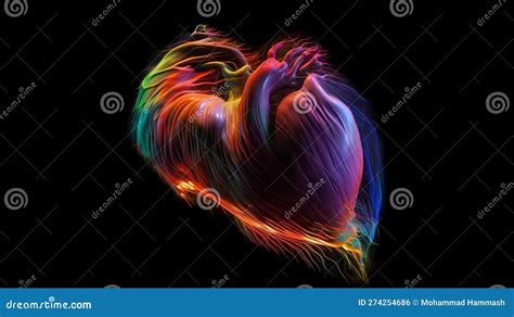 Beating Heart Animation Made With Generative Ai Stock Illustration