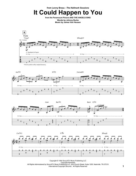 It Could Happen To You Sheet Music Lenny Breau Guitar Tab