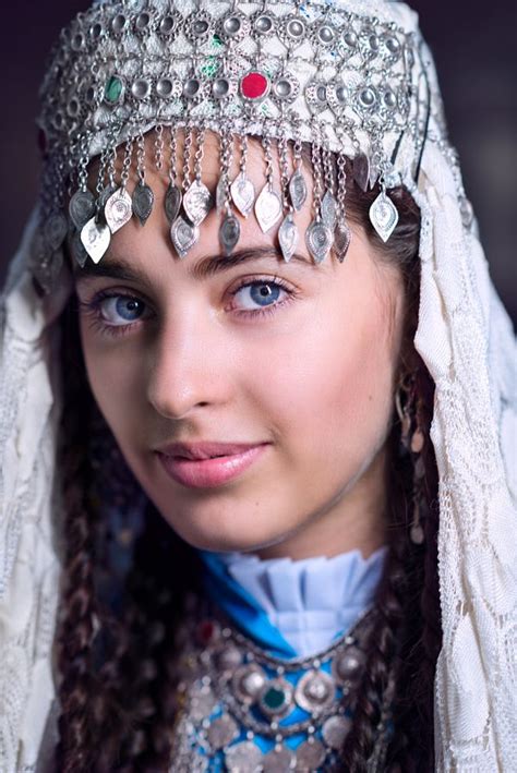 Tajik Girl With Traditional Headgear Photo By Nissor Abdourazakov