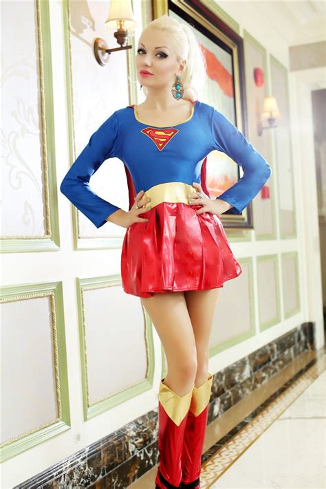 Supergirl Adult Superhero Halloween Costumes Sexy Women Superman