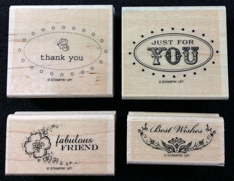 Oval All Wood Mounted Rubber Stamp Set From Stampin Up T Etsy