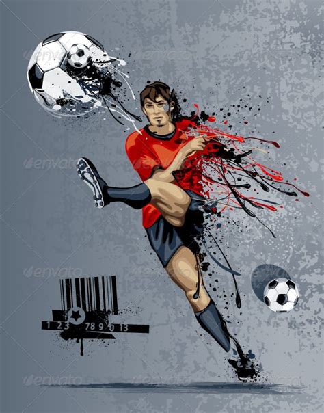 Abstract Soccer Player Soccer Art Football Paintings Soccer Players